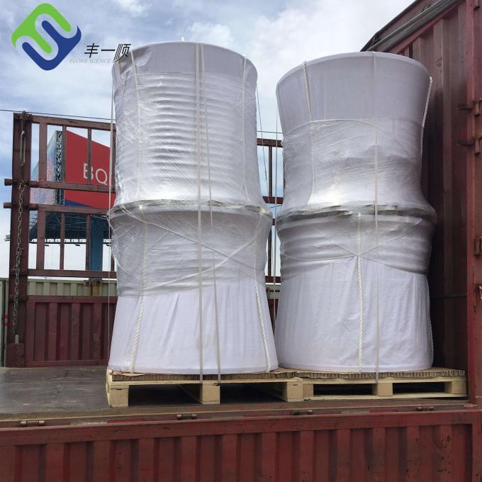 52 मिमी दीया 8 स्ट्रैंड पॉलिएस्टर रस्सी कम बढ़ाव समुद्री जहाज मूरिंग रस्सी 4