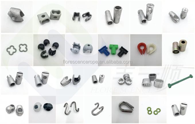 आउटडोर खेल के मैदान के लिए अनुकूलित रंग पीईटी पॉलिएस्टर संयोजन रस्सी 6*8 5