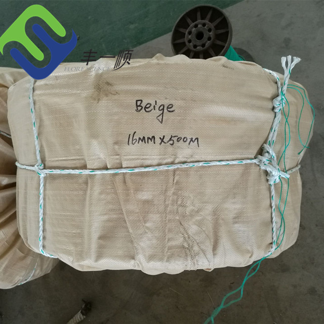 चढ़ाई जाल के लिए 16 मिमी 6 स्ट्रैंड पीईटी या पीपी आउटडोर संयोजन खेल मैदान रस्सी 15