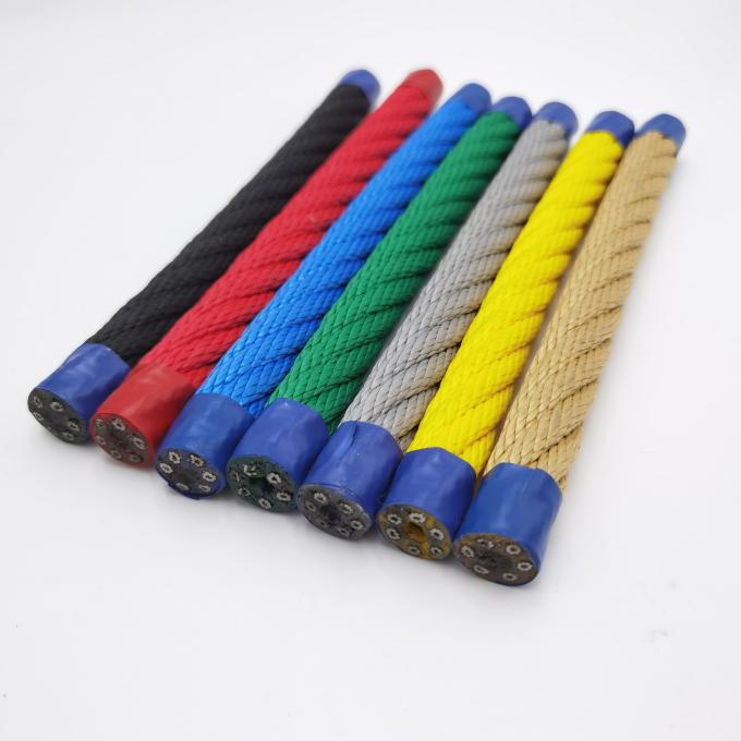 बच्चों के लिए गाँठदार चढ़ाई जाल संयोजन रस्सी पिरामिड आउटडोर स्पाइडर वेब खेल का मैदान 0