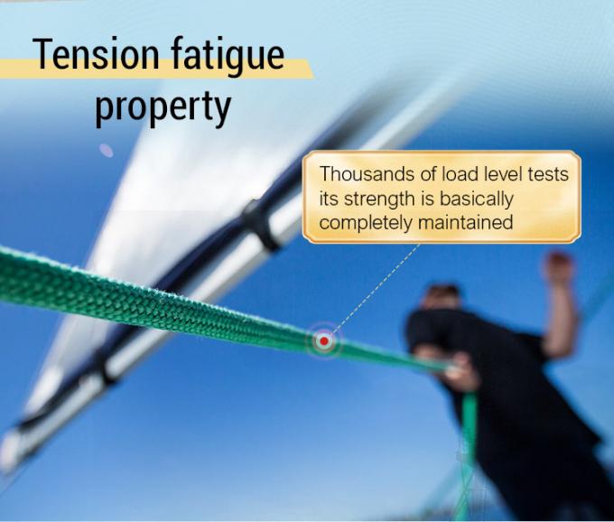 उच्च शक्ति 12 स्ट्रैंड ब्रैटेड यूएचएमडब्ल्यूपीई सिंथेटिक फाइबर वायर रस्सी 48 मिमी व्यास के लिए समुद्री जहाज की टोलिंग मोरिंग स्टील हिंज बैग 2