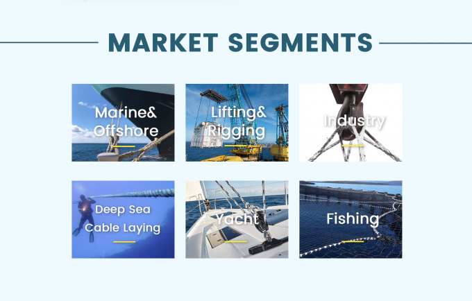 डबल ब्रैडेड नायलॉन लंगर रस्सी समुद्री लंगर / टो 2"X220m 6