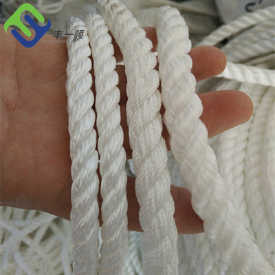 मरीन के लिए 12mm ट्विस्टेड 3 स्ट्रैंड नायलॉन रोप्स बोट एंकर रोप