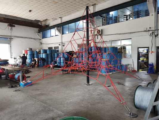 खेल का मैदान पिरामिड चढ़ाई बच्चों के लिए नेट स्पाइडर नेट चढ़ाई