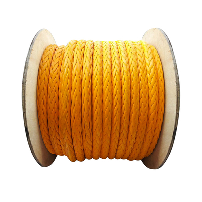 वेसल मूरिंग के लिए मरीन 48mm*200m ब्रेडेड 12 स्ट्रैंड UHMWPE केबल