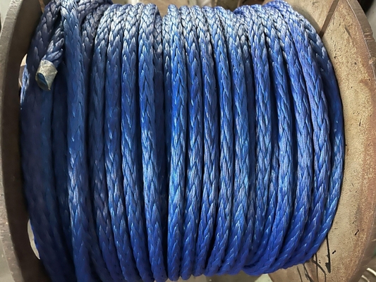 हाई स्ट्रेंथ 12 स्ट्रैंड्स UHMWPE ब्रेडेड मूरिंग रोप 36mm