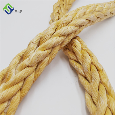मरीन के लिए बोट 12 स्ट्रैंड UHMWPE रोप सिंथेटिक UHMWPE टो रोप 18mm