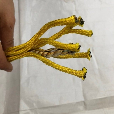 चढ़ाई जाल के लिए 16 मिमी 6 स्ट्रैंड पीईटी या पीपी आउटडोर संयोजन खेल मैदान रस्सी