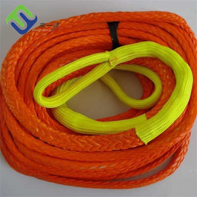 उच्च शक्ति 12 स्ट्रैंड Uhmwpe रस्सी Slings के लिए रस्सी दोनों आंखों के साथ रस्सी