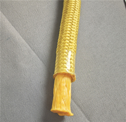 पीला रंग डबल ब्रैडेड 10mmx200m UHMWPE रस्सी पॉलिएस्टर कवर के साथ