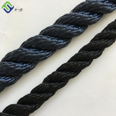 12mm x200m 3 स्ट्रैंड सफेद रंग समुद्री रस्सी नायलॉन रस्सी अंगूठी के साथ