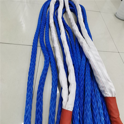 उच्च शक्ति सिंथेटिक नीला UHMWPE 12 स्ट्रैंड मोरिंग रस्सी 25 मिमी