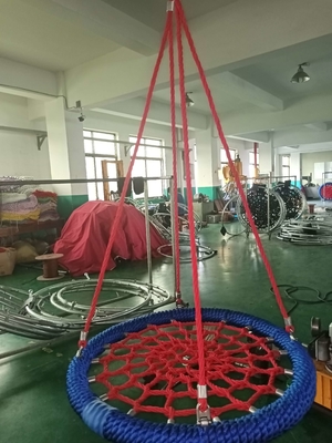 ग्रे ग्रीन मिश्रित रंग 100 सेमी व्यास 12 सेमी अंगूठी खेल का मैदान नेट स्विंग उच्च लोडिंग क्षमता के साथ