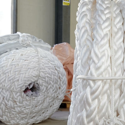 उच्च दृढ़ता वाला डैक्रॉन मल्टीफिलामेंट 8 स्ट्रैंड ब्रैडेड पॉलिएस्टर रस्सी 220 मीटर समुद्री लंगर के लिए