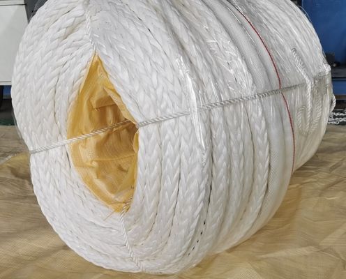 12 स्ट्रैंड UHMWPE टोइंग रोप 24mm-96mm हाई स्ट्रेंथ मरीन विंच लाइन