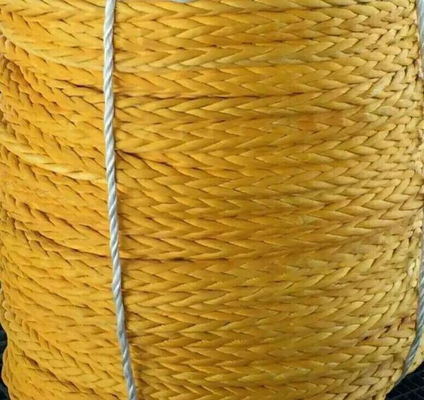 उच्च शक्ति 10 मिमी 12 मिमी 12 स्ट्रैंड Uhmwpe फाइबर विंच ब्रैड लाइन समुद्री पाल रस्सी नौका