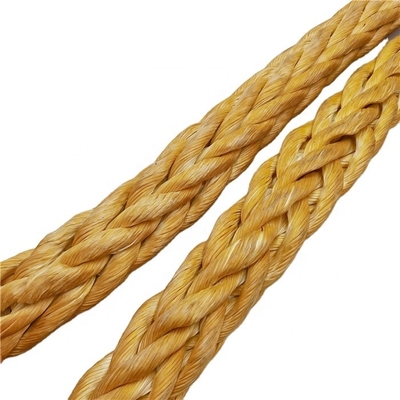 उच्च तन्यता 12 स्ट्रैंड्स ब्रैडेड Uhmwpe Ship Mooring Rope Winch Towing Rope