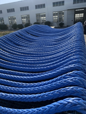कारखाने 8/12 स्ट्रैंड 40 56 62MM HMPE UHMWPE रस्सी समुद्री विरोधी यूवी हल्के UHMWPE रस्सी लंगर लाइन के लिए