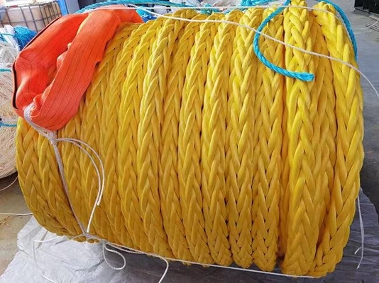 उच्च तन्यता 12 स्ट्रैंड्स ब्रैडेड Uhmwpe Ship Mooring Rope Winch Towing Rope