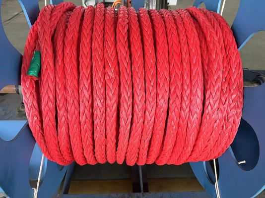 12 स्ट्रैंड UHMWPE टोइंग रोप 24mm-96mm हाई स्ट्रेंथ मरीन विंच लाइन