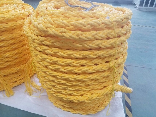 64 मिमी 8 स्ट्रैंड ब्रैडेड पीपी मल्टीफिलामेंट मरीन मोरिंग फ्लोटिंग रोप