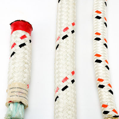 64 मिमी UHMWPE समुद्री लंगर रस्सी डबल ब्रैडेड पॉलिएस्टर कवर