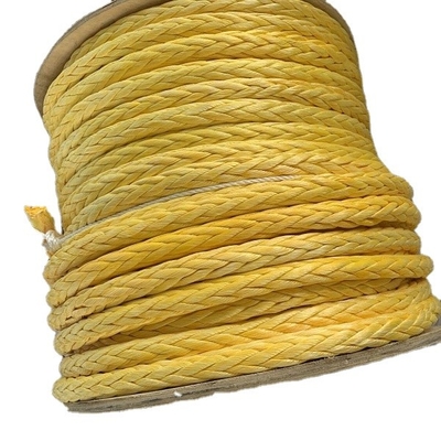 उच्च तन्यता 12 स्ट्रैंड्स ब्रैडेड Uhmwpe Ship Mooring Rope Winch Towing Rope