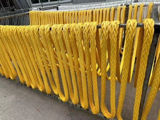 कट प्रतिरोधी ब्लैक UHMWPE मरीन रस्सी 12 स्ट्रैंड