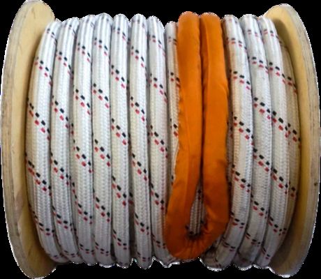 दोहरी बुनी हुई UHMWPE रस्सी 32mm समुद्री टोइंग रस्सी