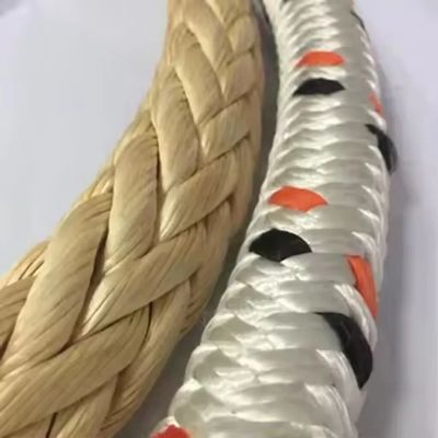 दोहरी बुनी हुई UHMWPE रस्सी 32mm समुद्री टोइंग रस्सी