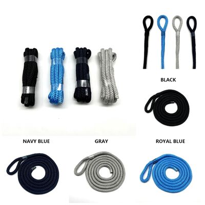 नीला रंग 16 स्ट्रैंड डबल ब्रैटेड नायलॉन मोरिंग डॉक लाइन और एंकर लाइन रस्सी 6 मिमी-60 मिमी गर्म बिक्री