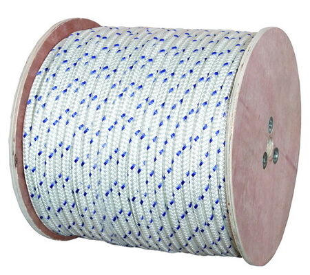 नीला रंग 16 स्ट्रैंड डबल ब्रैटेड नायलॉन मोरिंग डॉक लाइन और एंकर लाइन रस्सी 6 मिमी-60 मिमी गर्म बिक्री