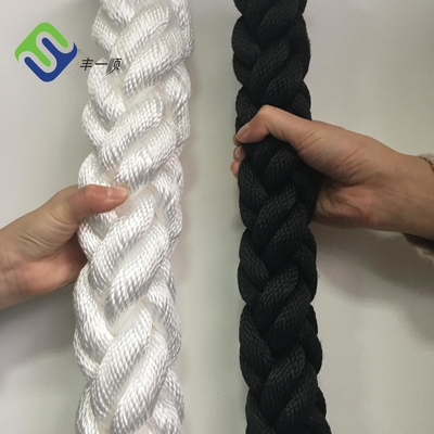 उच्च दृढ़ता 8 स्ट्रैंड पॉलिएस्टर 48mm-120m व्यास बर्थ मोरिंग जहाज रस्सी