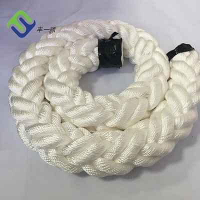 उच्च दृढ़ता 8 स्ट्रैंड पॉलिएस्टर 48mm-120m व्यास बर्थ मोरिंग जहाज रस्सी