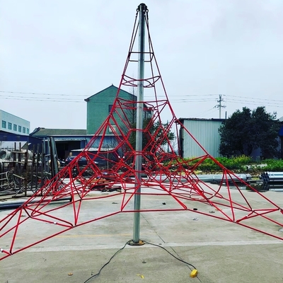 खेल का मैदान उपकरणों के लिए पिरामिड प्लेसेट कस्टम क्लाइंबिंग नेट 8x8x6m