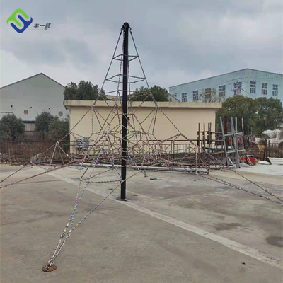 खेल का मैदान उपकरणों के लिए पिरामिड प्लेसेट कस्टम क्लाइंबिंग नेट 8x8x6m