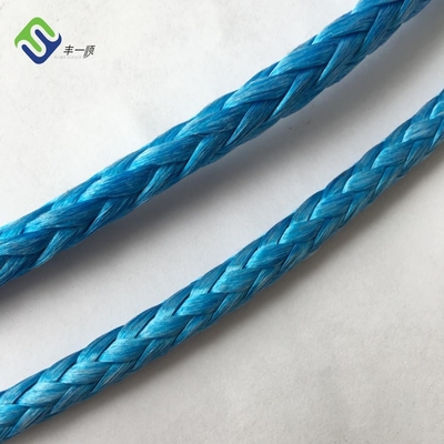 12 स्ट्रैंड SK75 सिंथेटिक UHMWPE चरखी रस्सी 14mm 100m