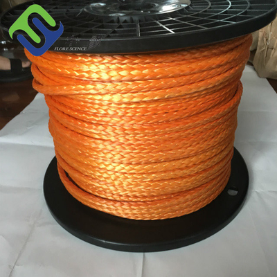 12 स्ट्रैंड SK75 सिंथेटिक UHMWPE चरखी रस्सी 14mm 100m